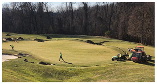 greens loop renovation during installation